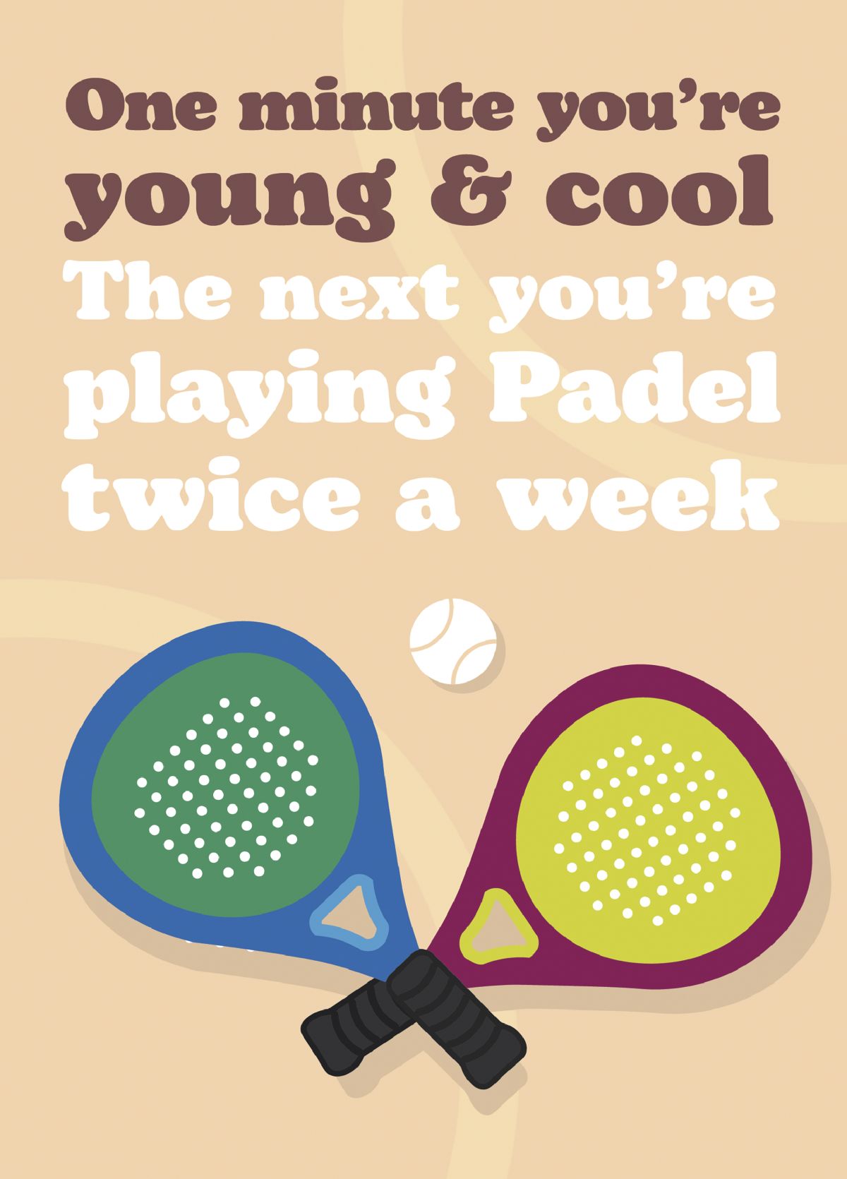Funny Padel Birthday Card