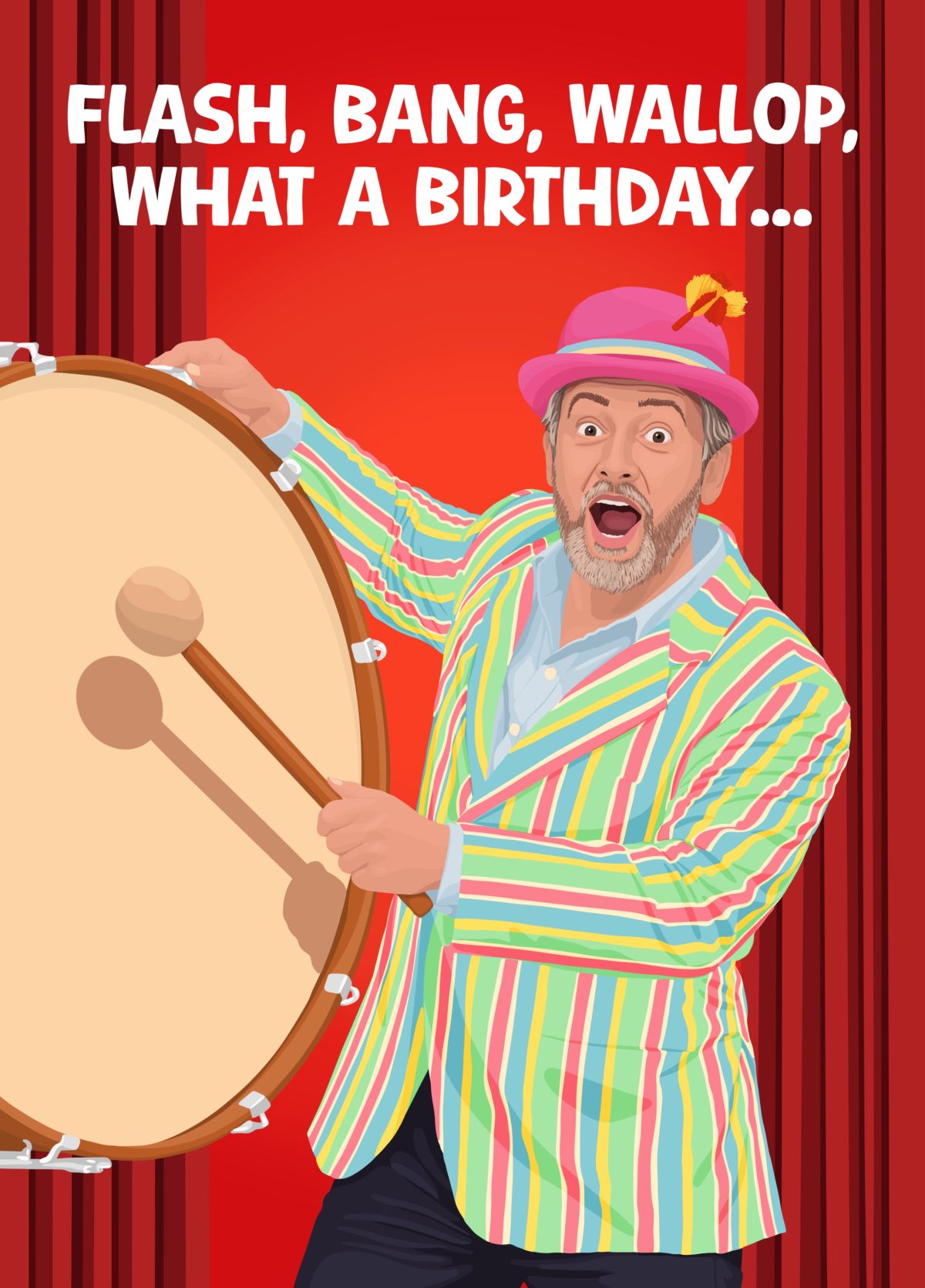 David Mitchell Flash Bang Wallop Birthday Card
