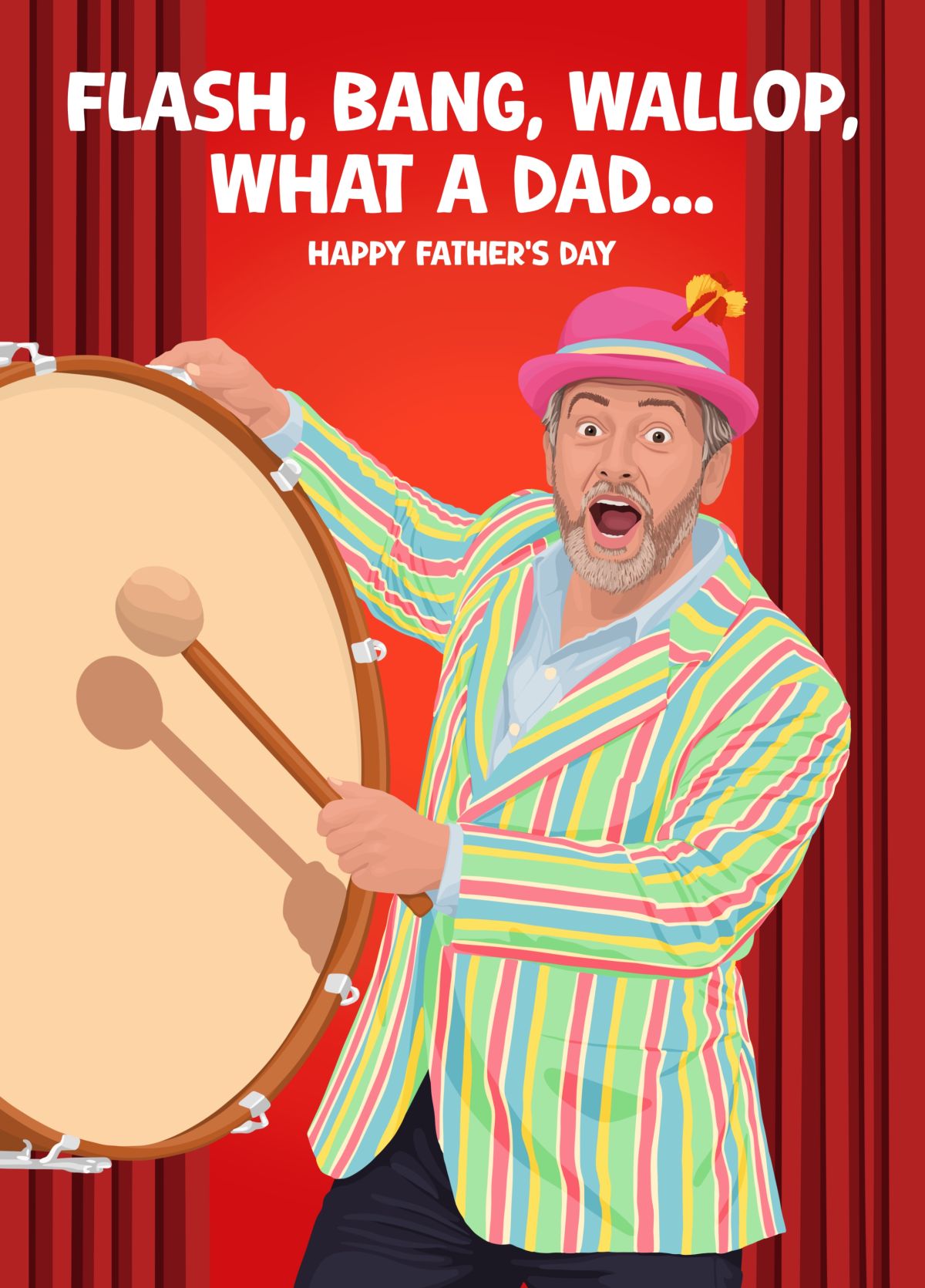 David Mitchell Flash Bang Wallop Fathers Day Card