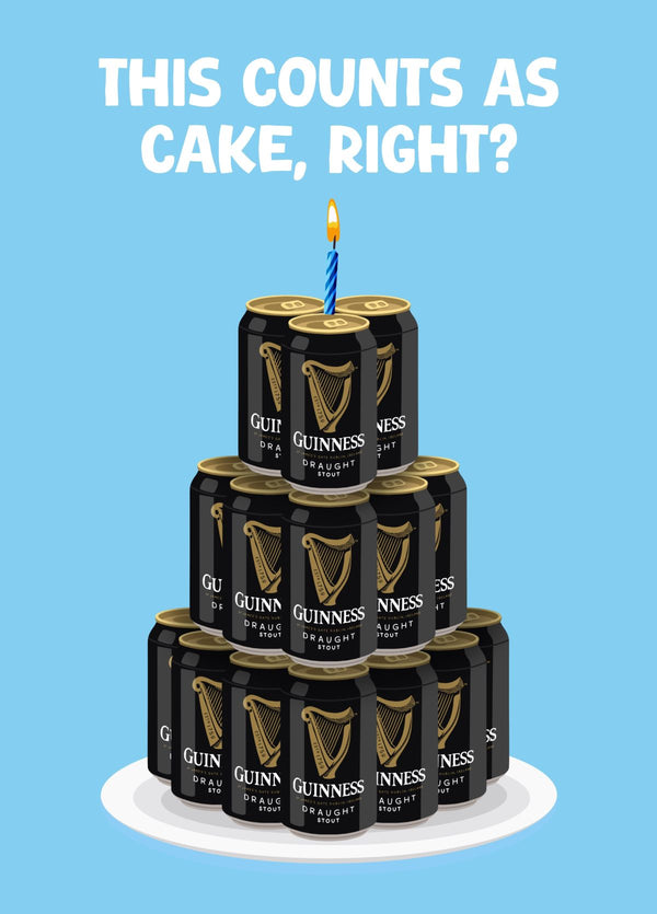 Guinness Cake Funny Birthday Card