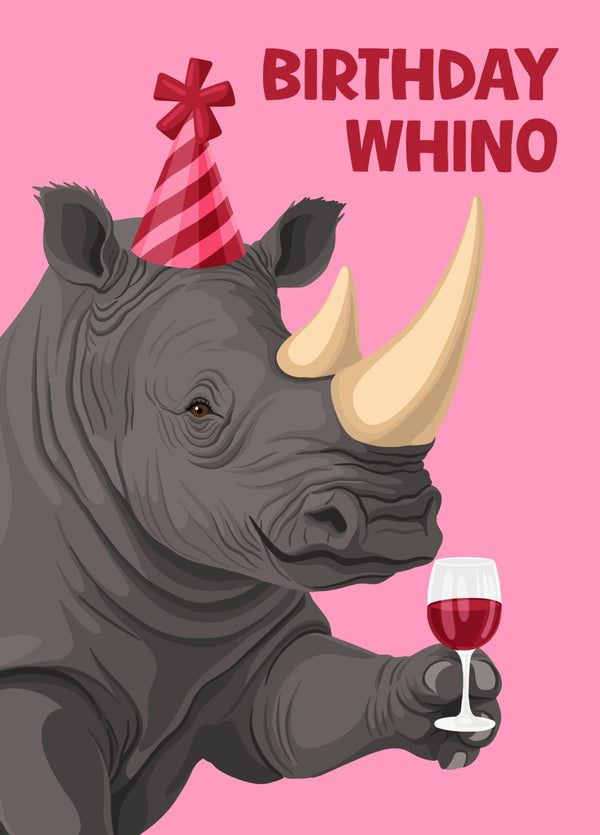 Funny Wine Birthday Card Birthday Whino