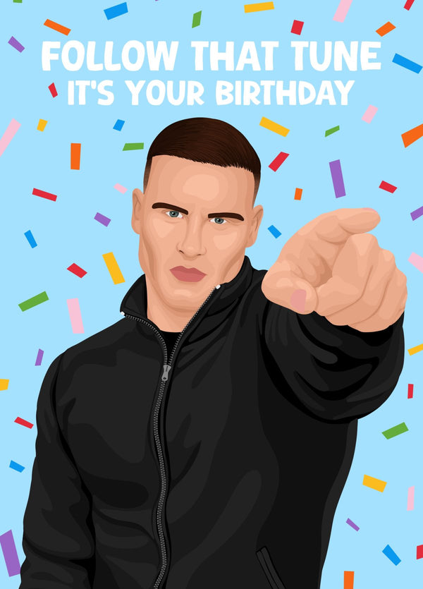 Funny Birthday Card - Gymskin Follow That Tune