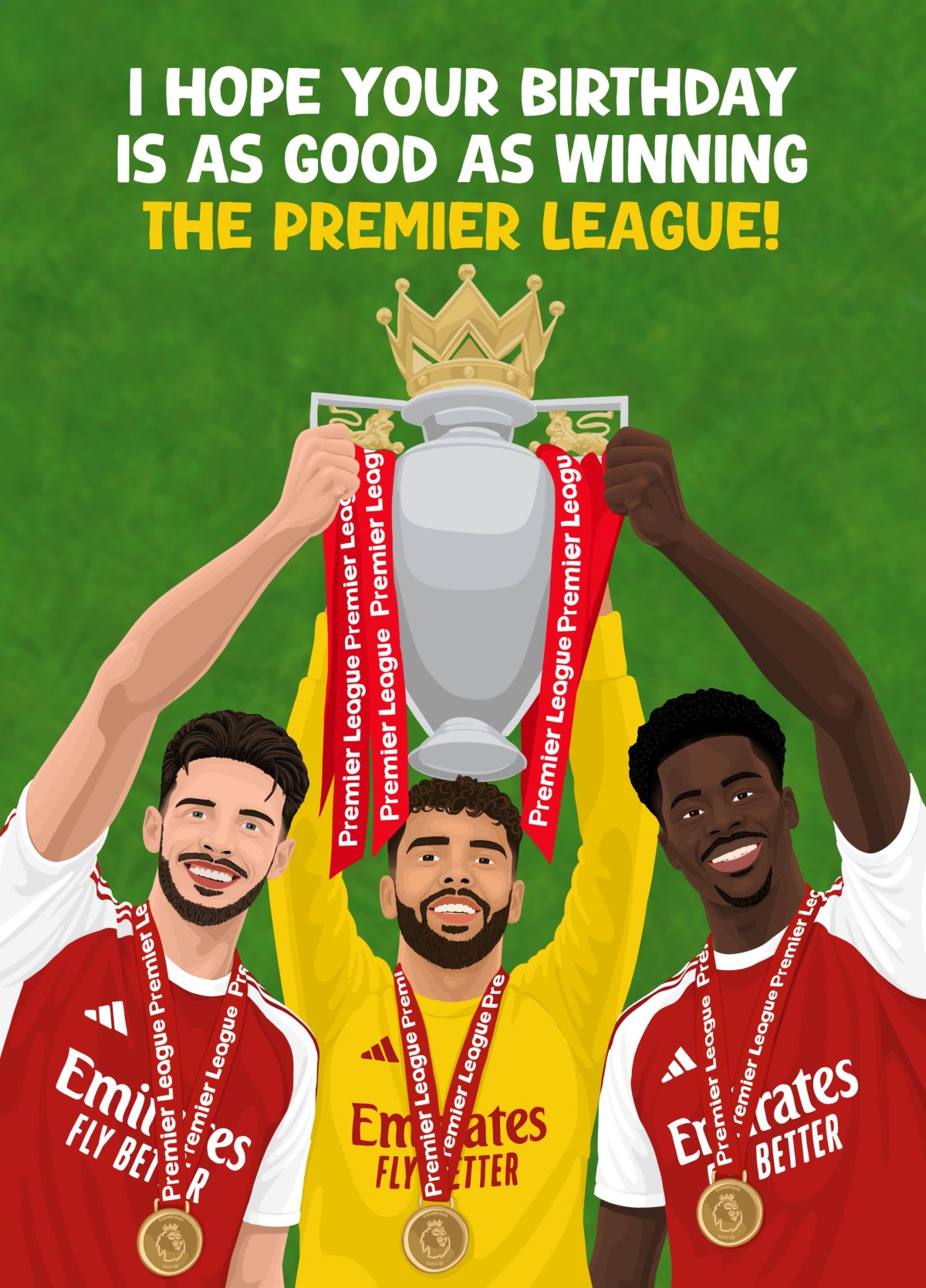 Premier League Arsenal Birthday Card