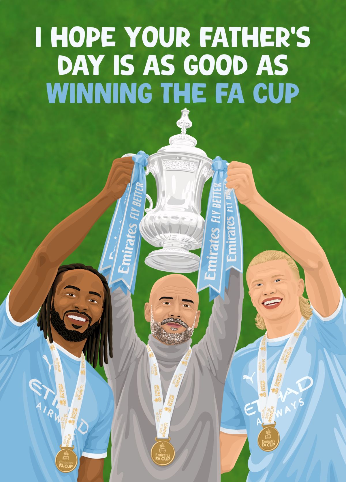 Man City Winning The FA Cup Fathers Day