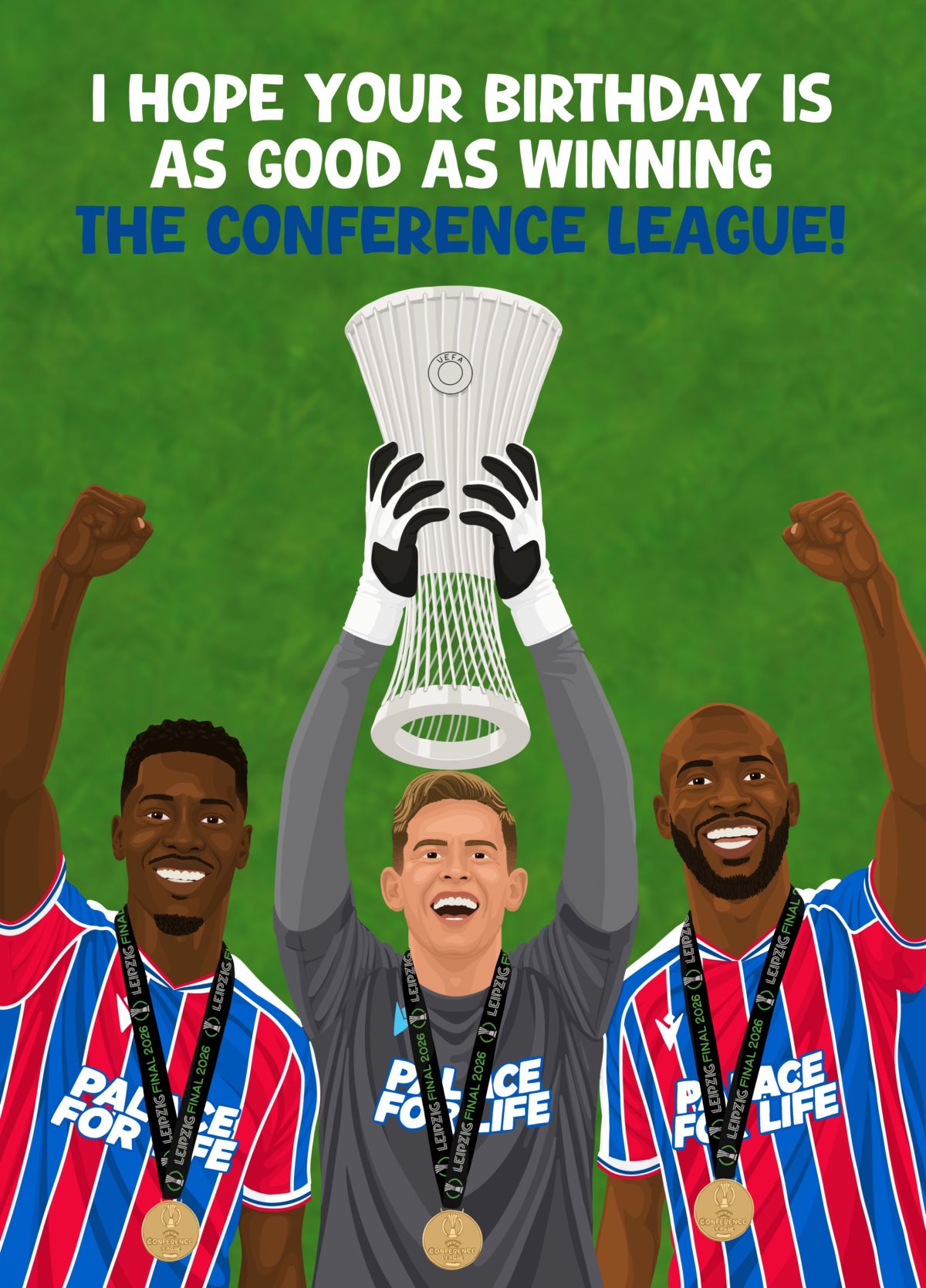 Crystal Palace Winning The Conference League Birthday Card