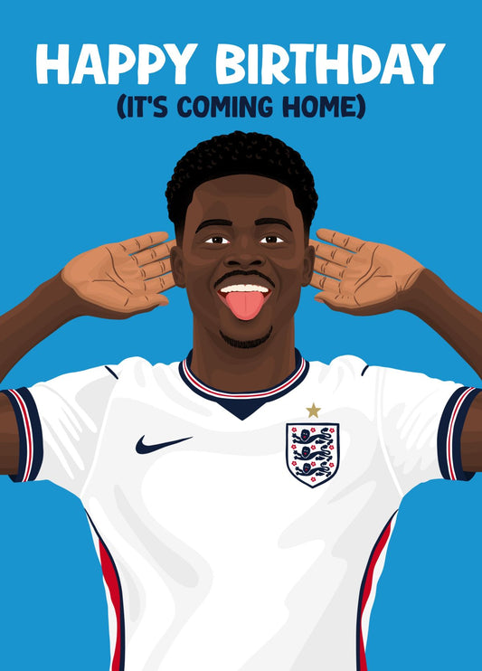 Its Coming Home - Bukayo Saka England Card