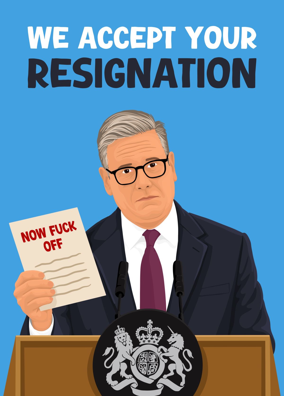 Funny Keir Starmer New Job Card