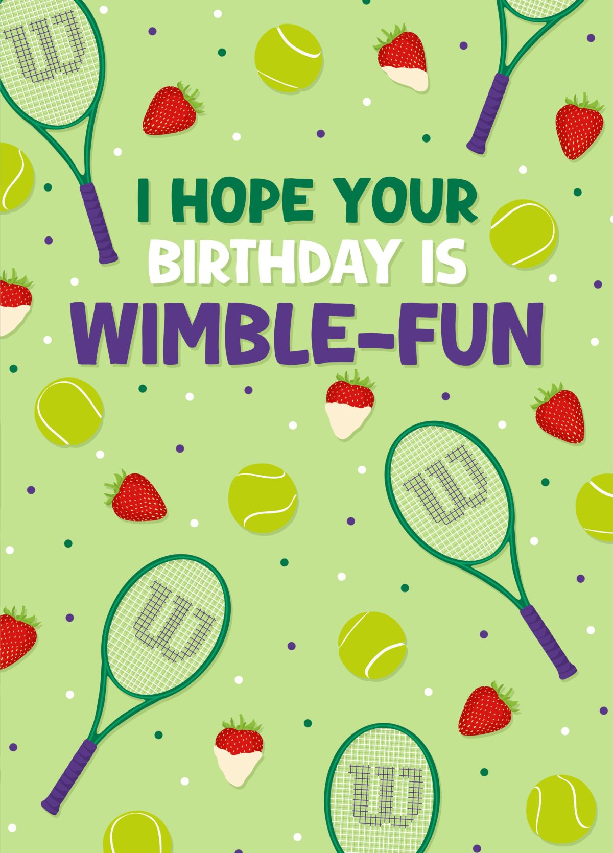 Fun Wimbledon Birthday Card