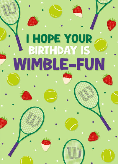 Fun Wimbledon Birthday Card