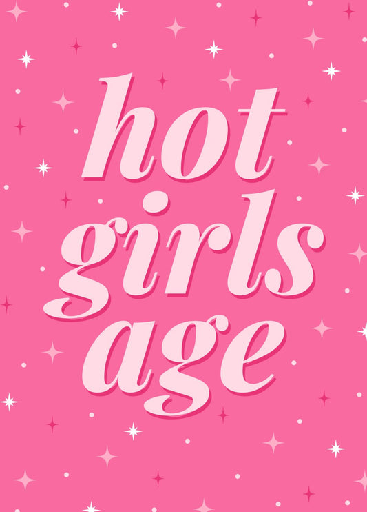 Funny Hot Girls Age Birthday Card