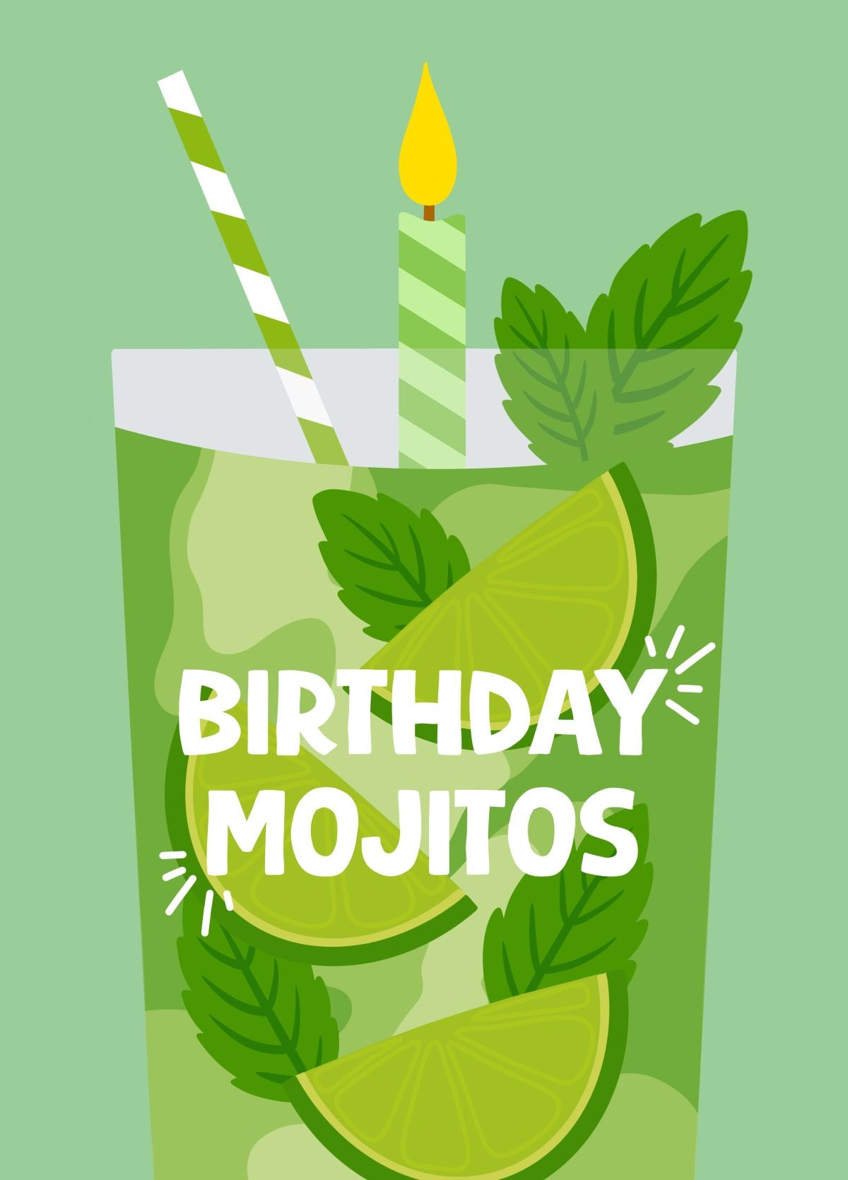 Fun Birthday Mojitos Card