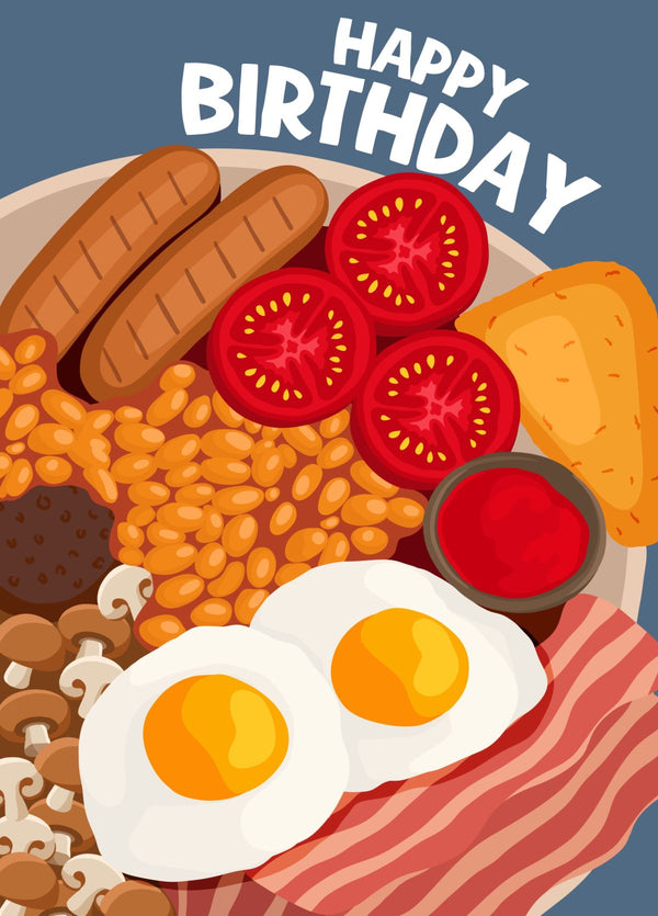 Full English Breakfast Birthday Card
