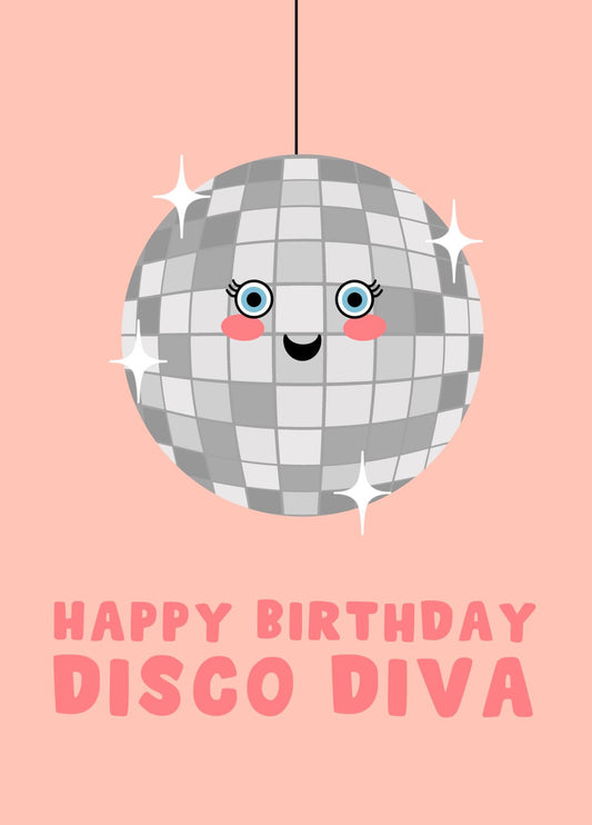 Disco Diva Birthday Card