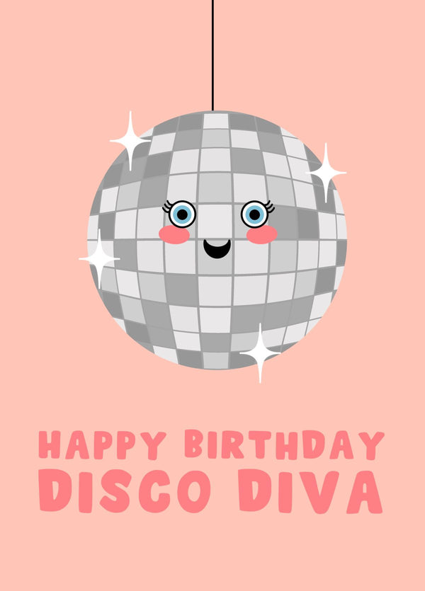 Disco Diva Birthday Card