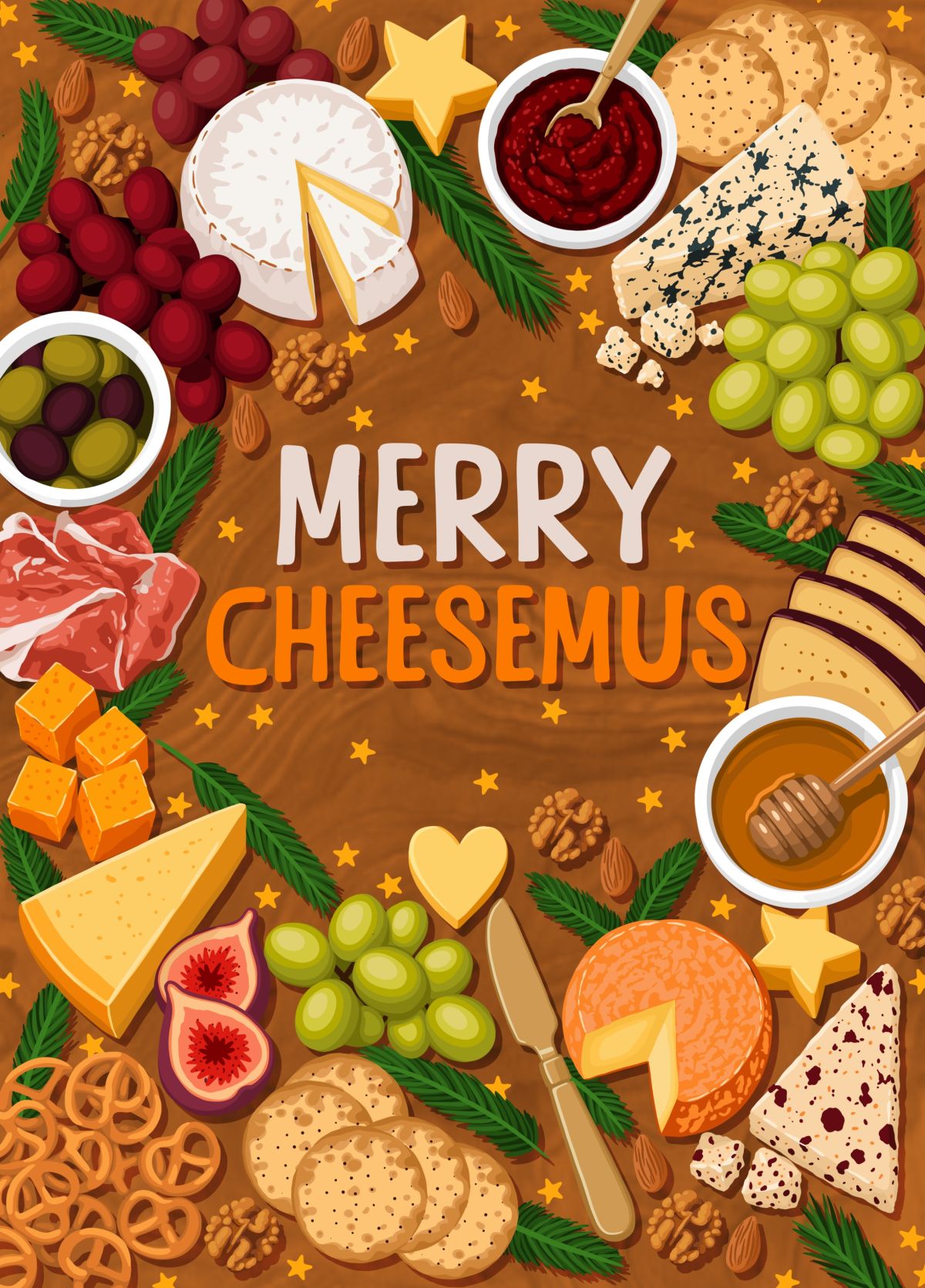 Funny Merry Cheesemas Christmas Card