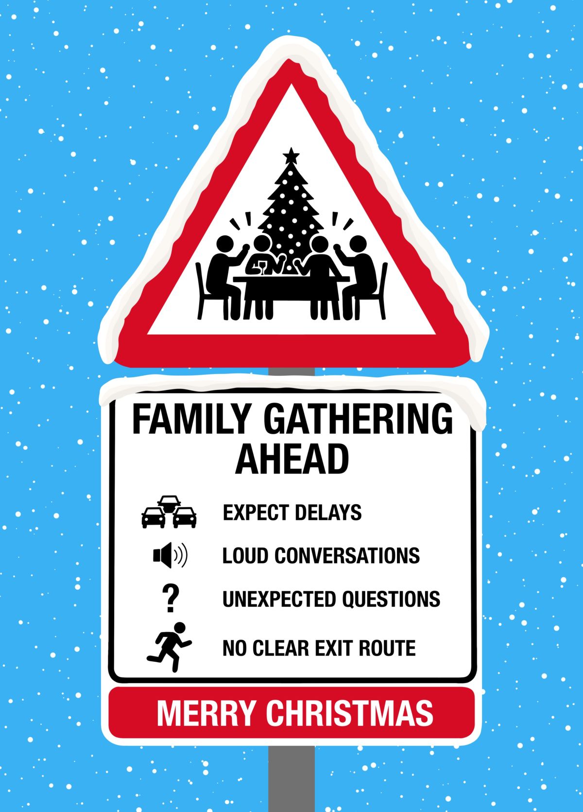Funny Family Gathering Christmas Card