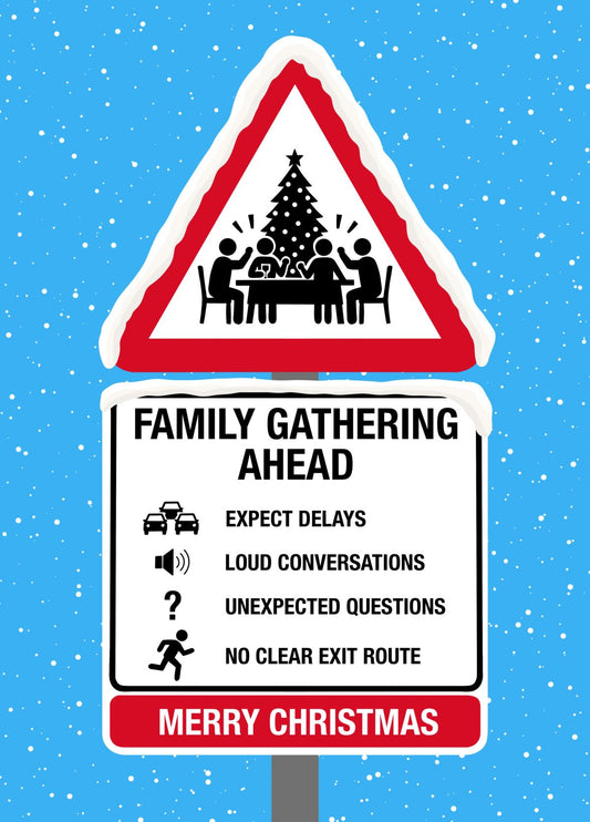 Funny Family Gathering Christmas Card