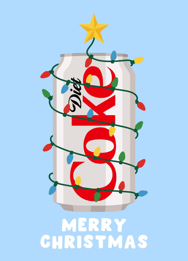 Diet Coke Fairy Light Christmas Card