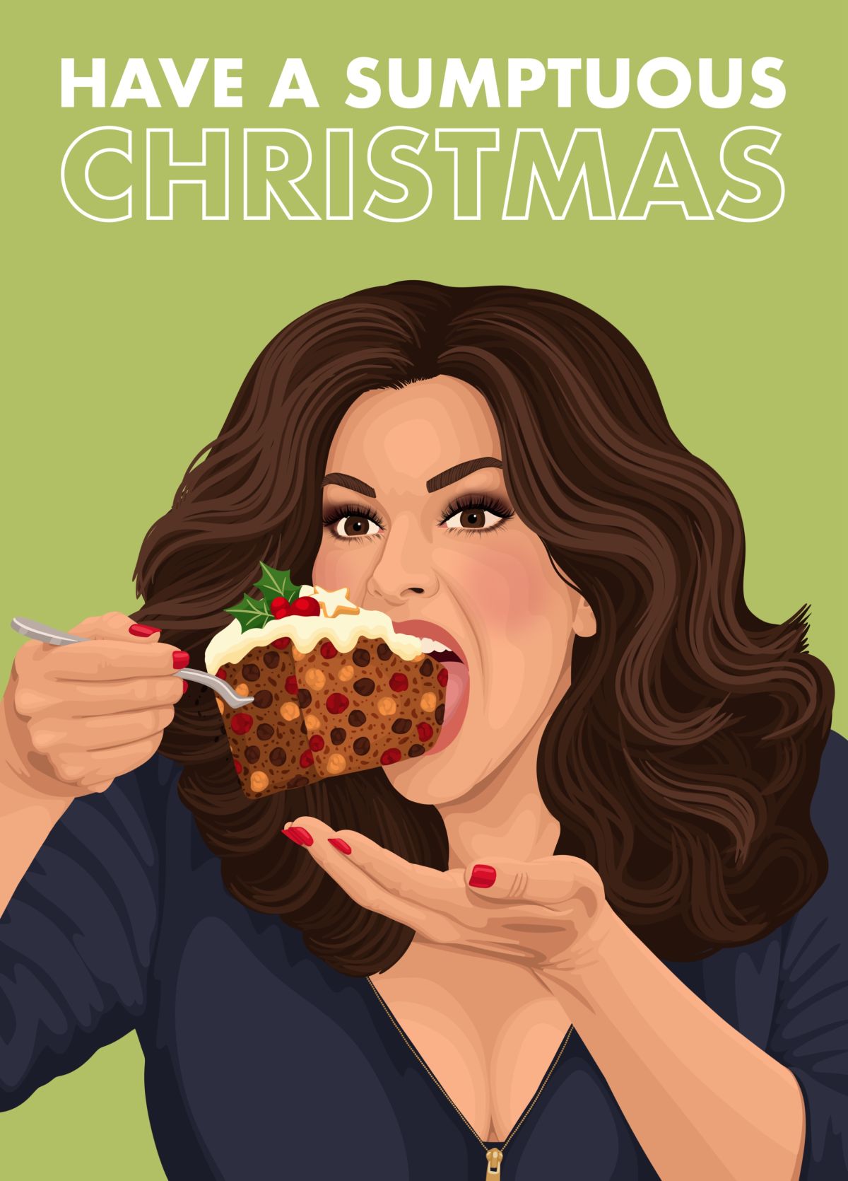Nigella Lawson GBBO Christmas Card