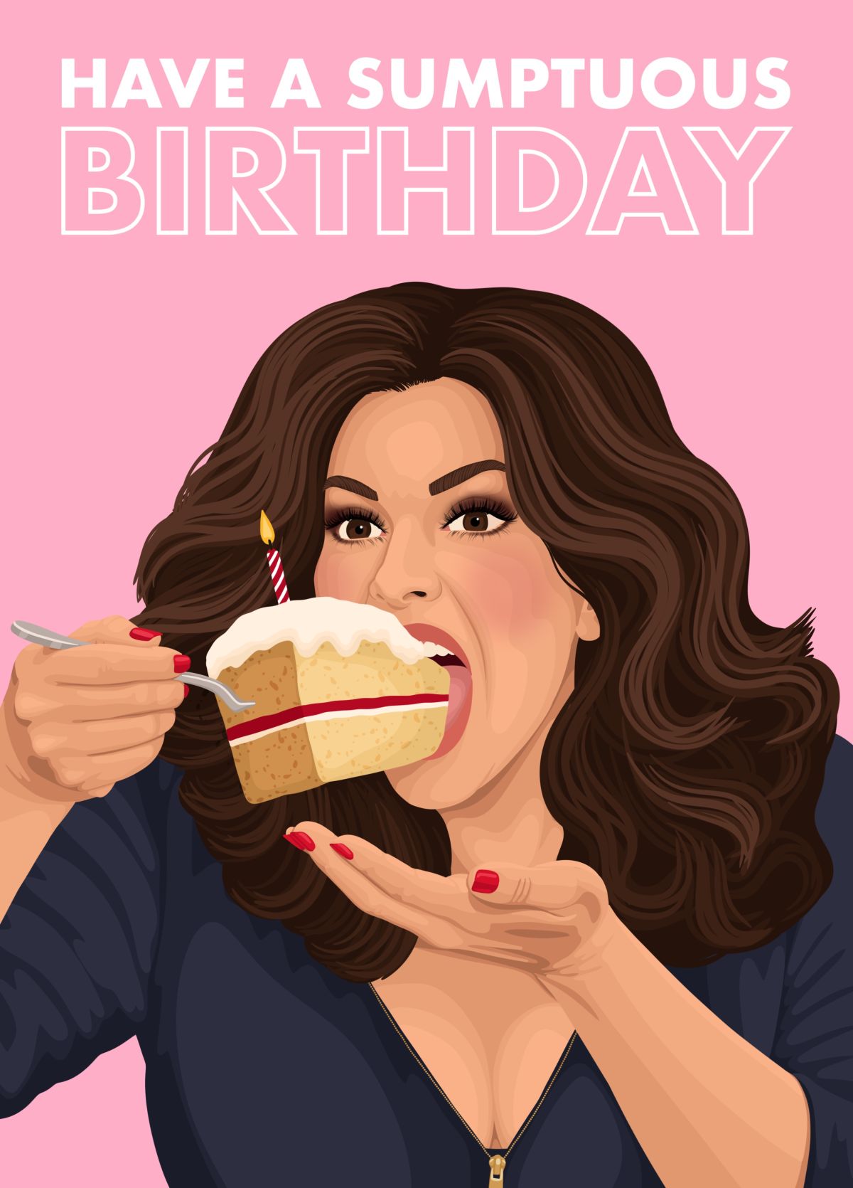 Nigella Lawson Funny Cake Birthday Card