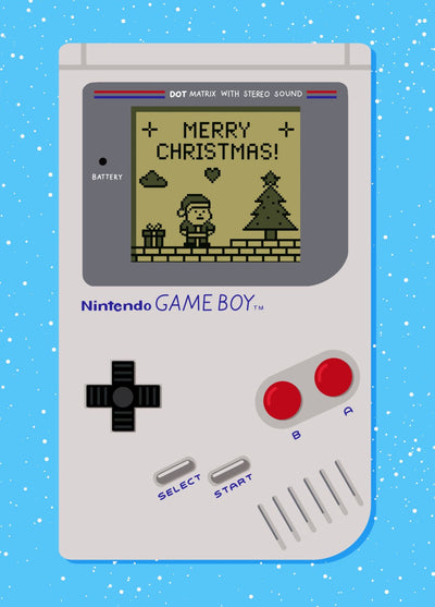 Retro Game Boy Christmas Card