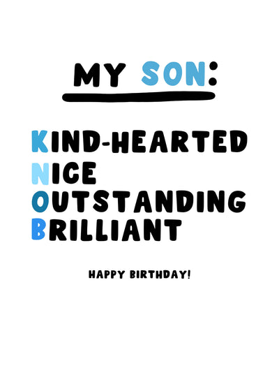 My Son KNOB Acronym