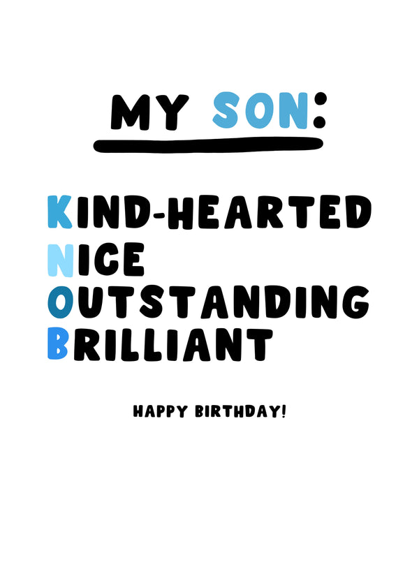 My Son KNOB Acronym
