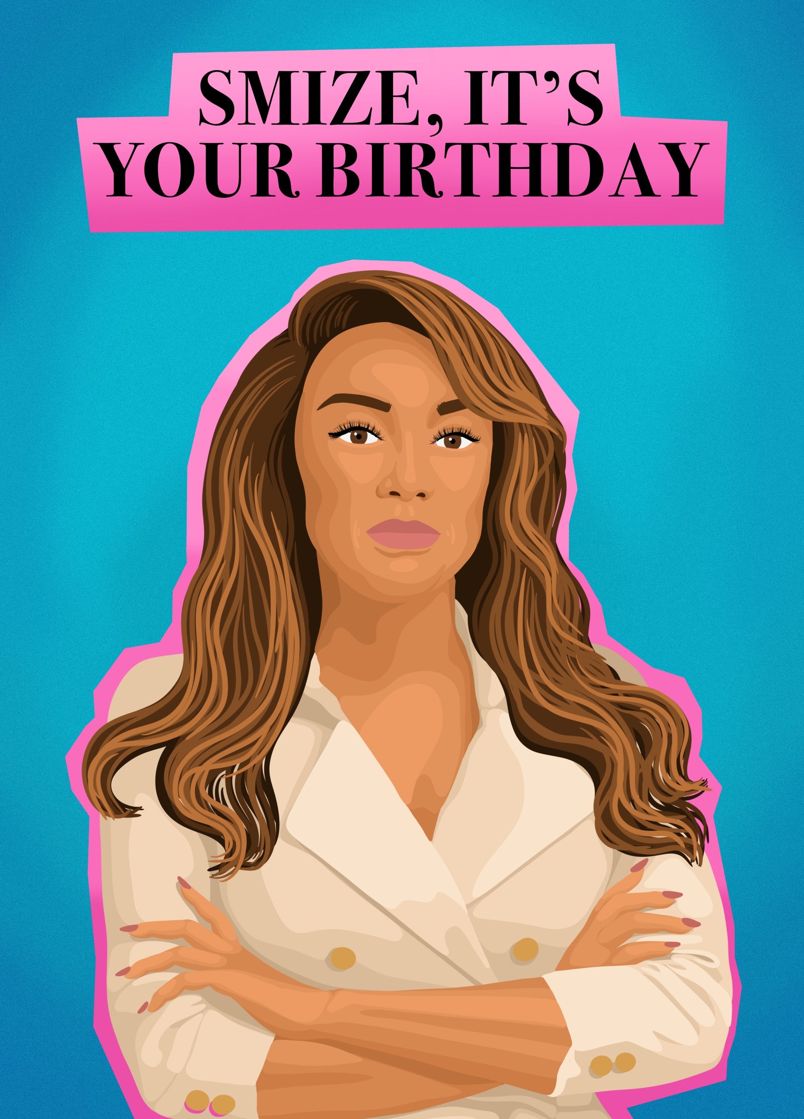 Tyra Banks Smize Birthday Card