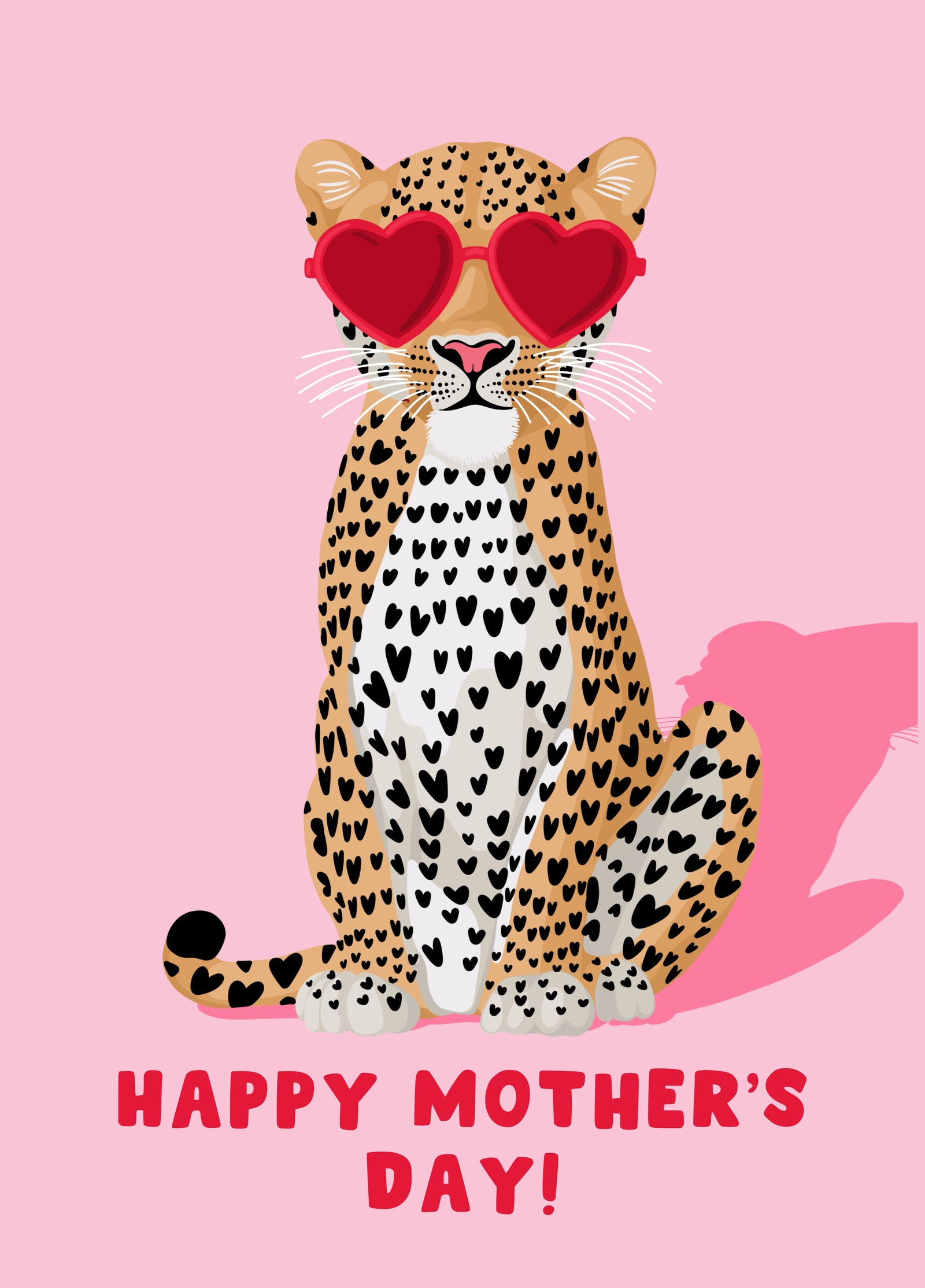 Leopard Mothers Day Card