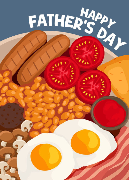 Fathers Day Full English Breakfast Card