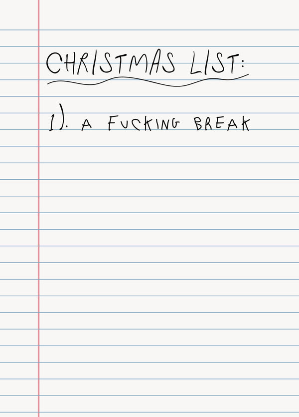 Christmas List Card