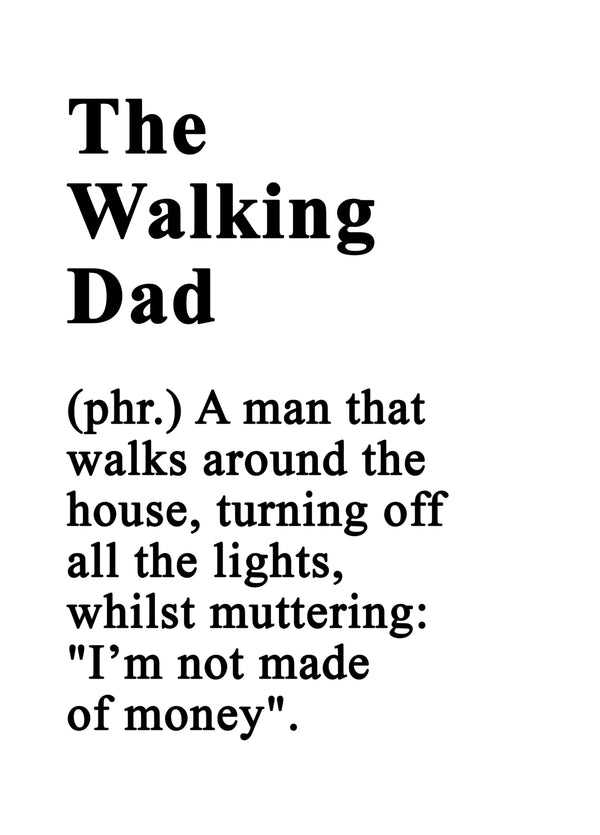 The Walking Dad Card