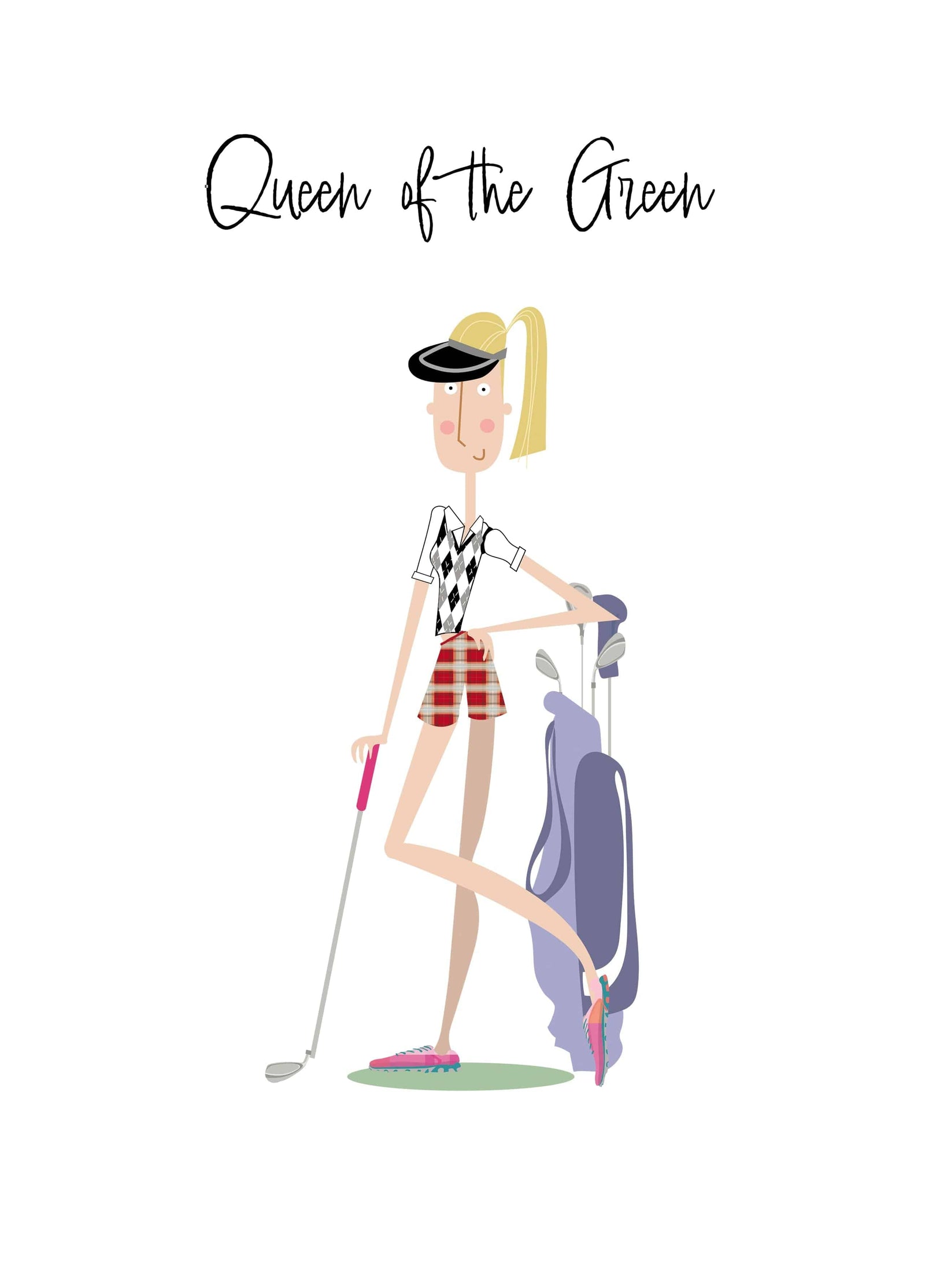 Queen Of The Green Golfer Card