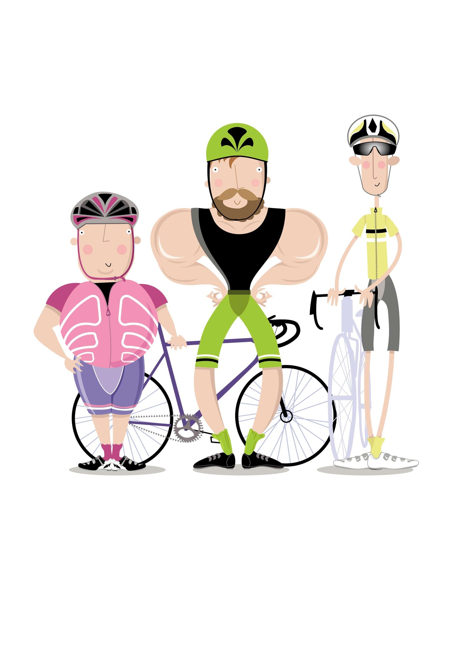 Cyclists- Blank Card
