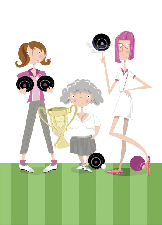 Female Bowlers - Blank Card