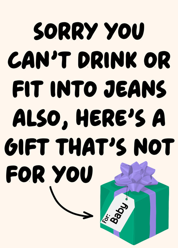 Jeans Baby Shower Card