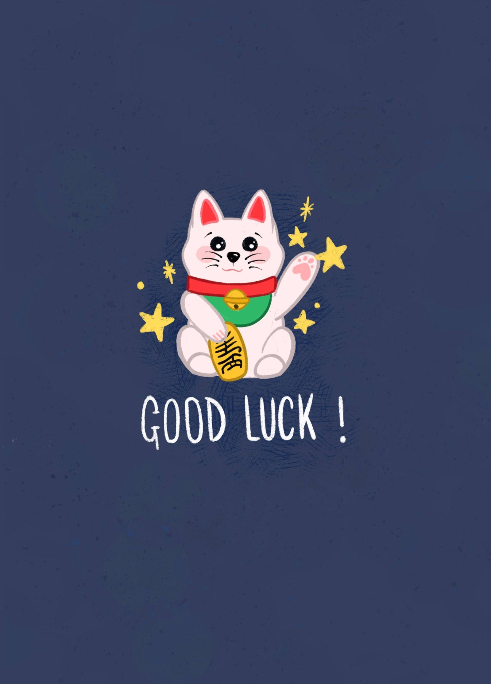 Good Luck - Lucky Cat Card