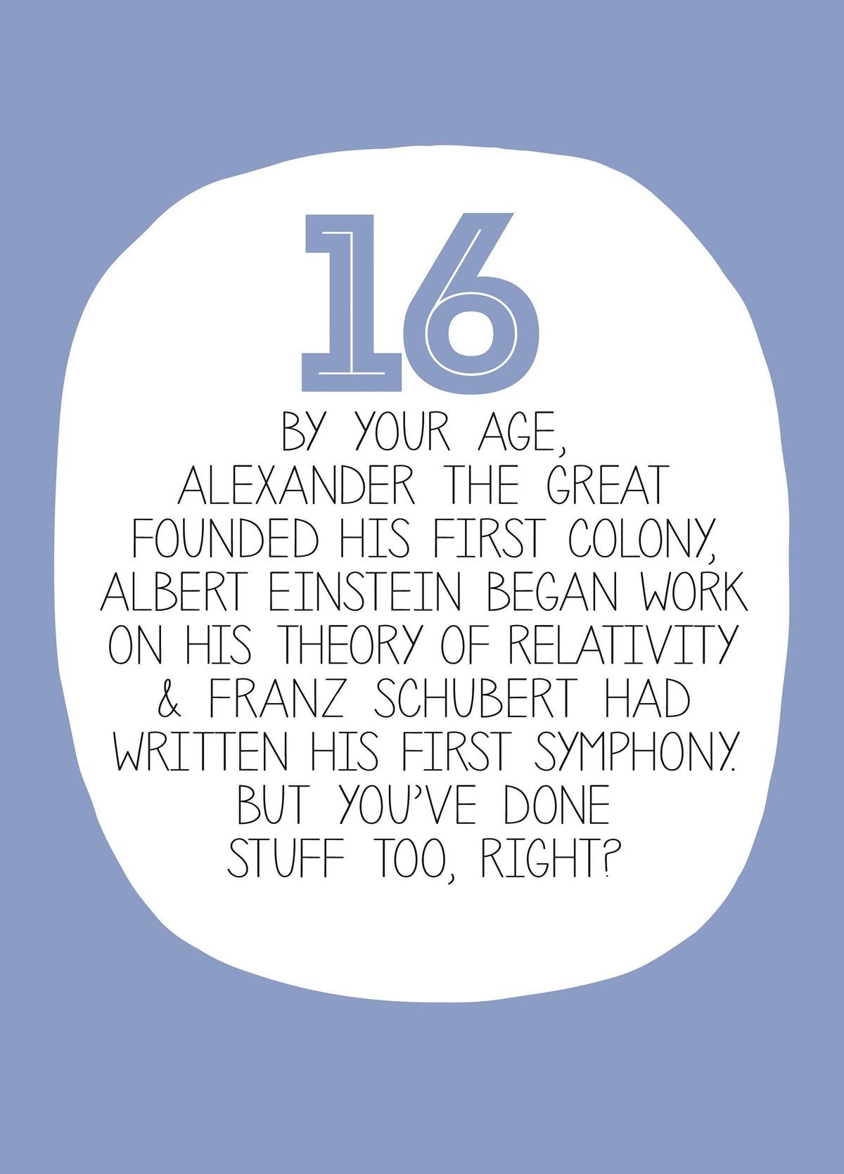 By Your Age 16 Card
