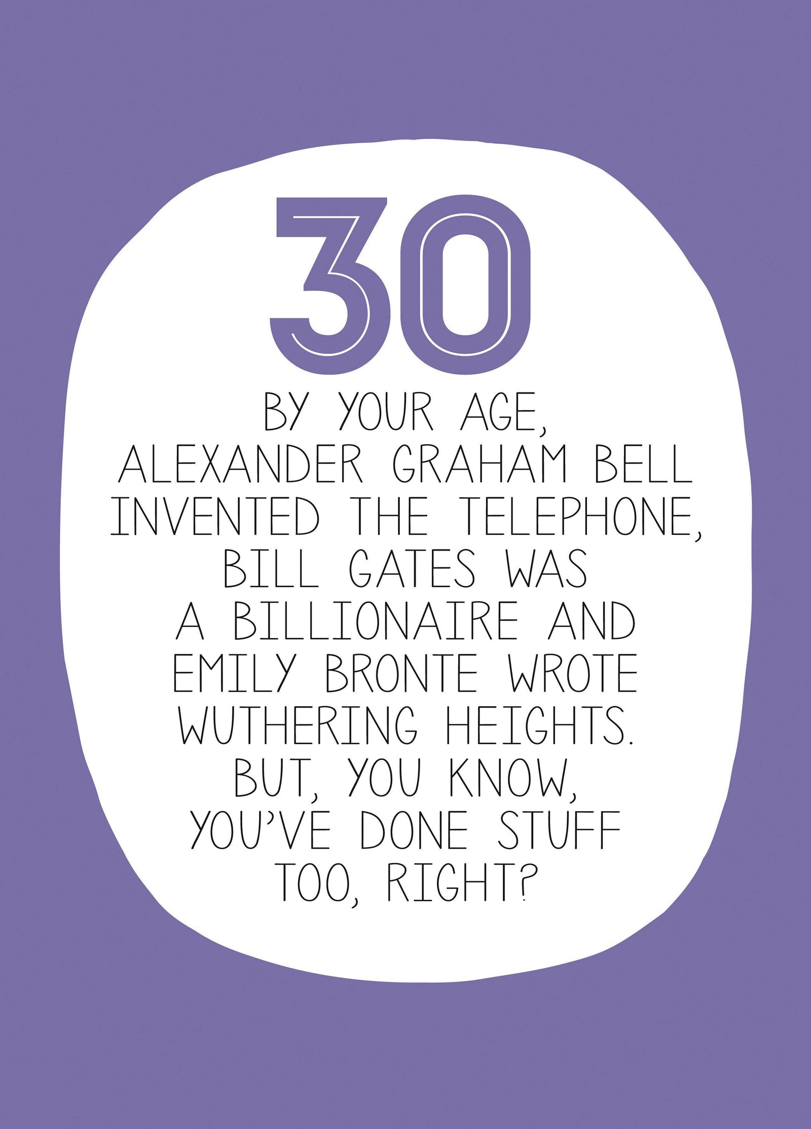 By Your Age 30 Card