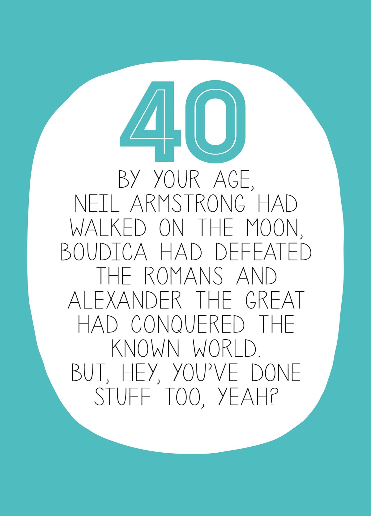 By Your Age 40 Card