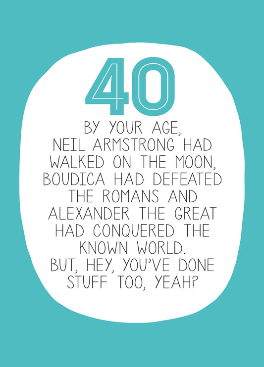 By Your Age 40 Card
