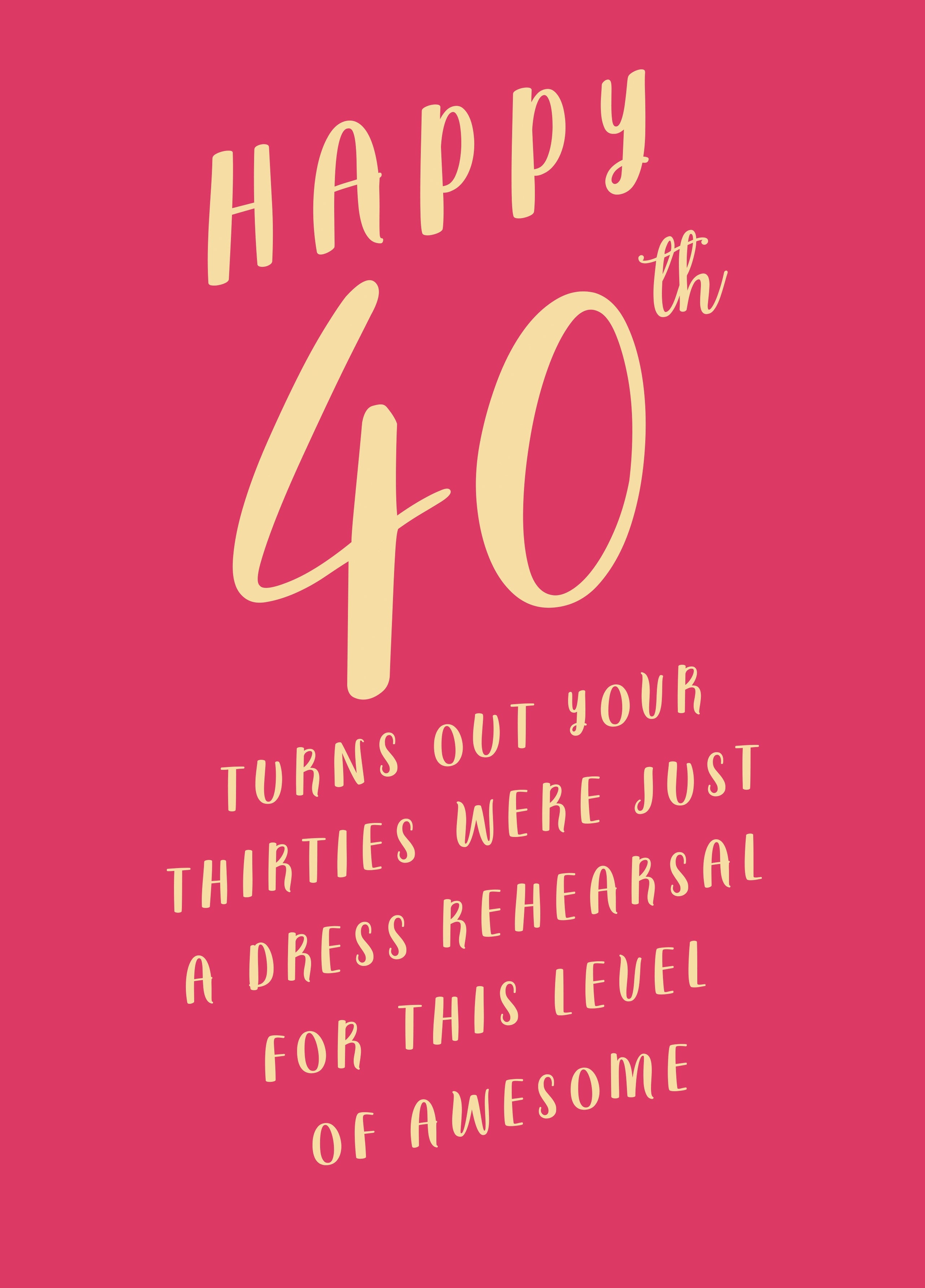 Happy 40th Card – Scribbler Cards & Gifts