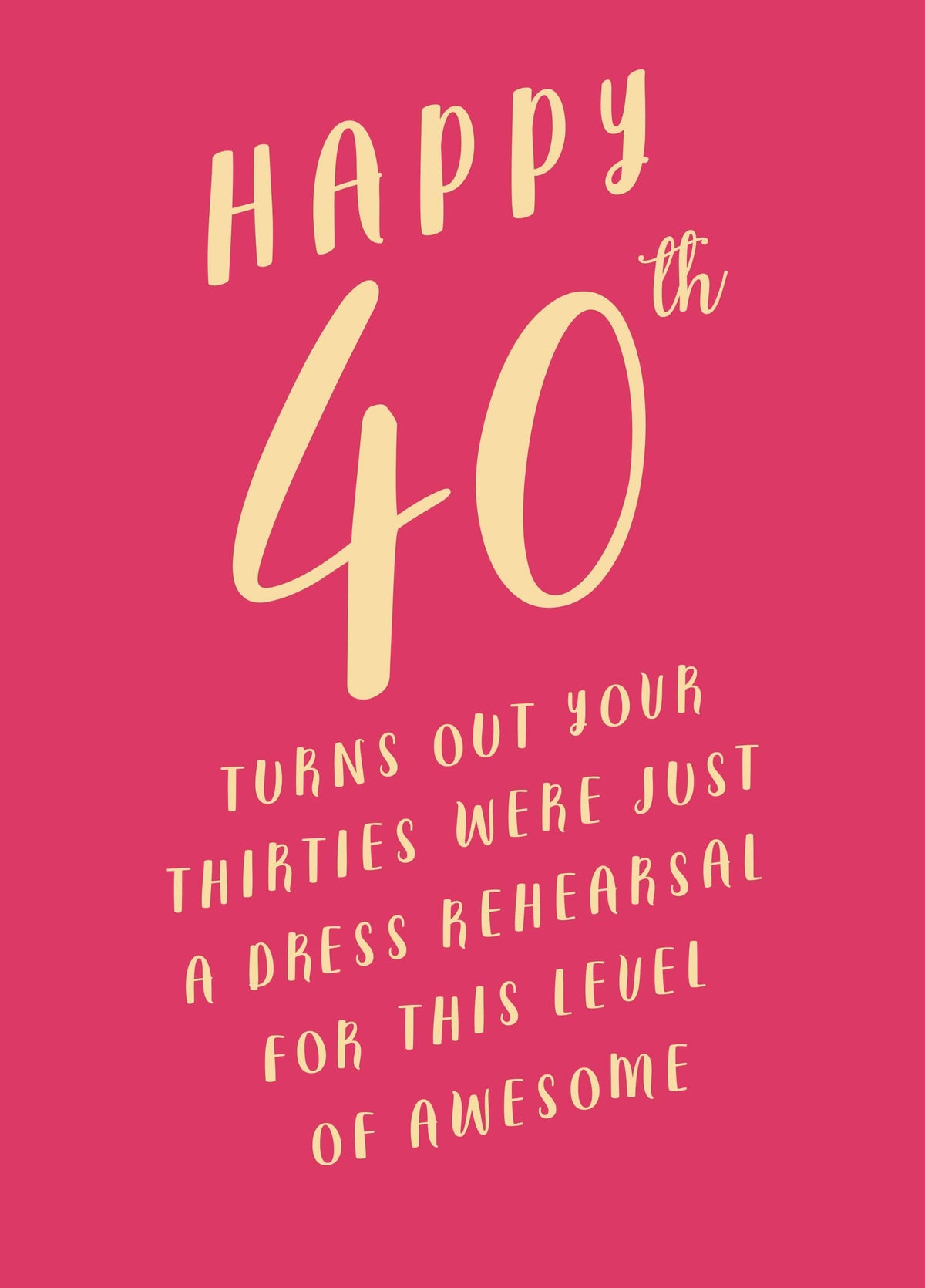 Happy 40th Card