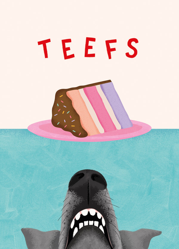 TEEFS - Funny Dog Cake Card