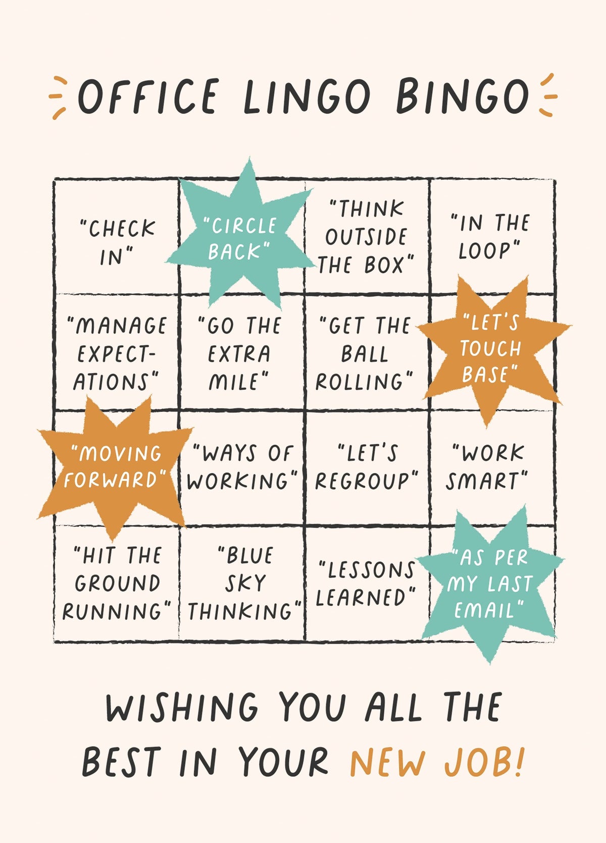 Office Lingo Bingo! Card