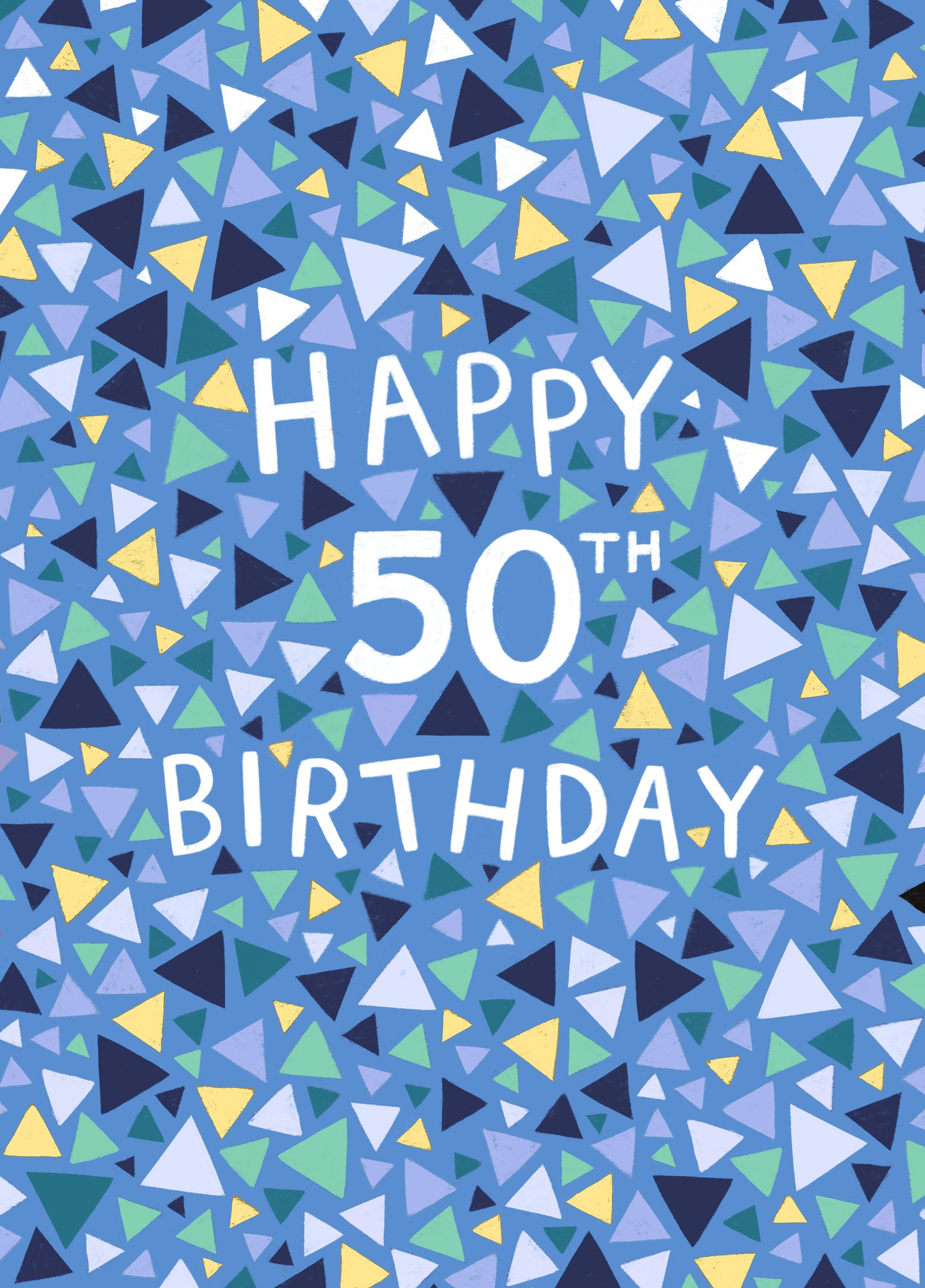 Classic Birthday Card - 50th - Geometric - For Him