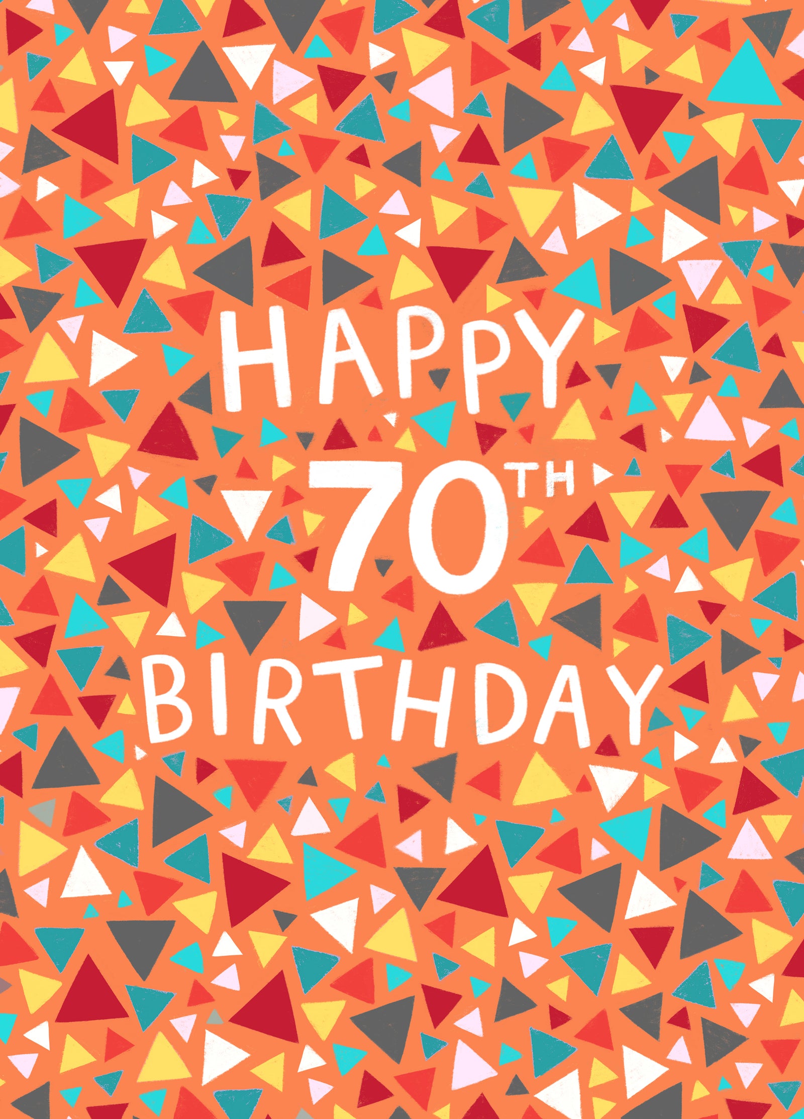 Classic Birthday Card - 70th - Geometric - For Him