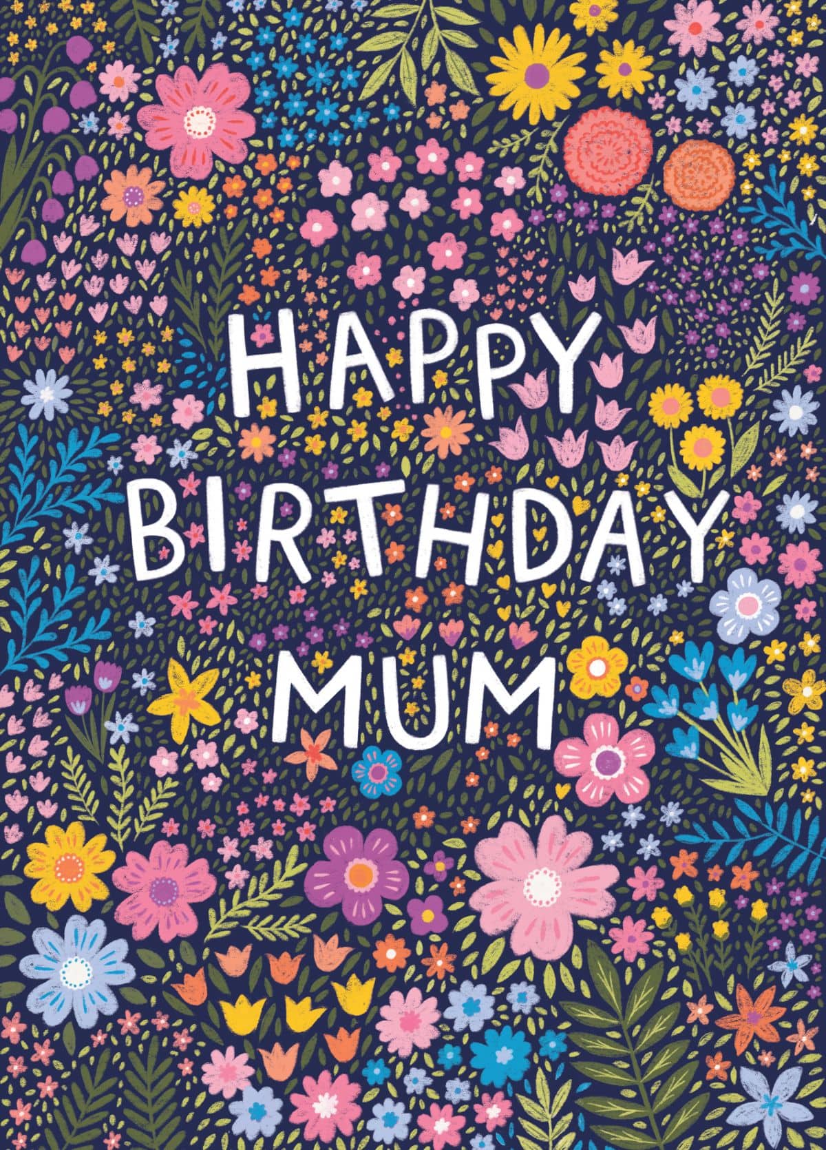 Floral Birthday Card For Your Lovely Mum