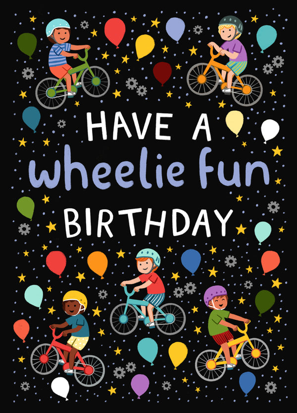 Cute Birthday Card - Bikes - For Him