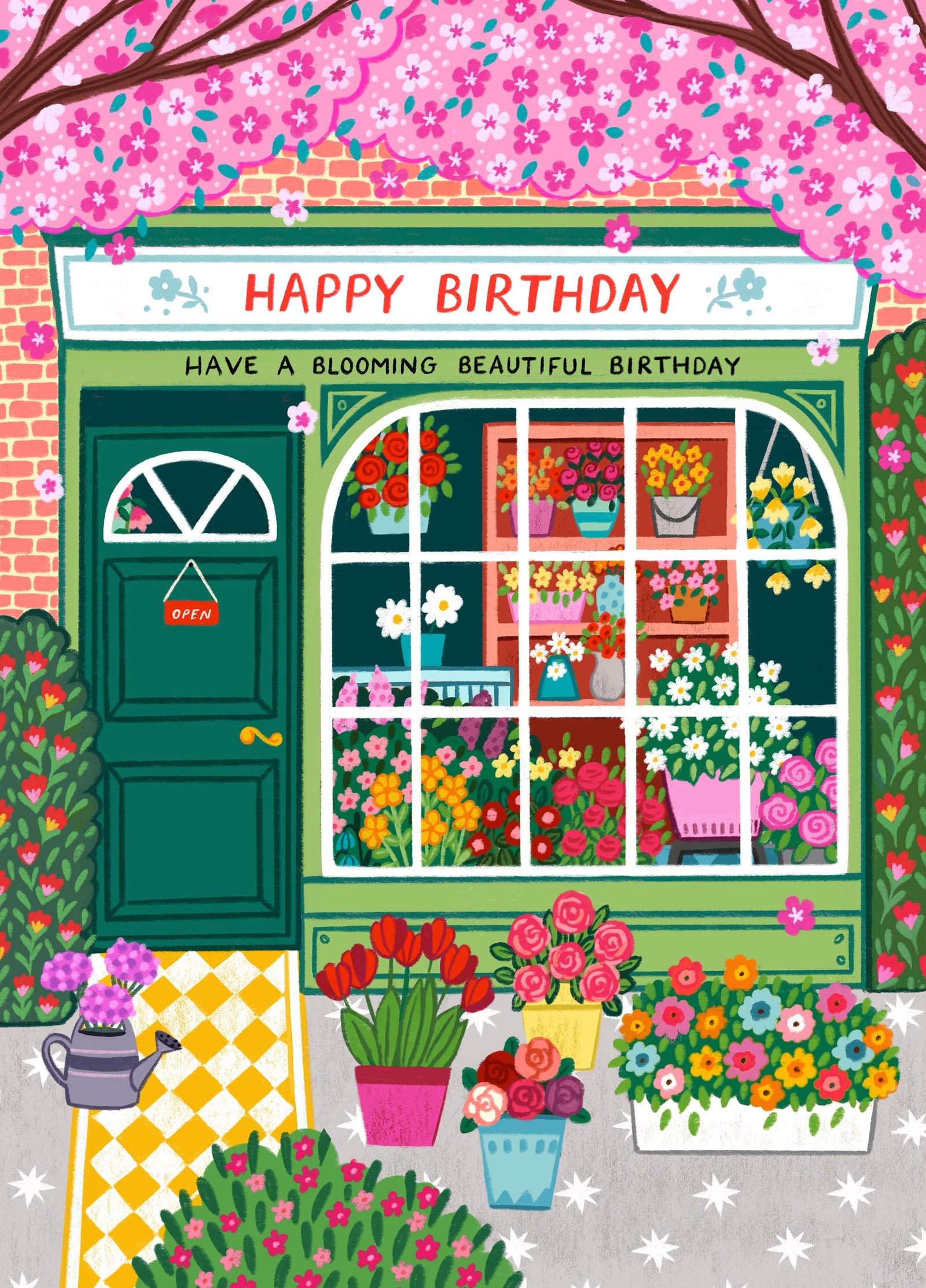 Florist Floral Birthday Card For Her - Have A Blooming Beautiful Birthday